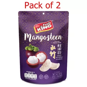 2 x 50g Fruit King Vakuum Gefriergetrocknet Natürliche Mangostan Gesunde Thailändische Frucht - Bild 1 von 8