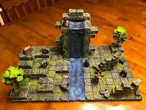 Aztekischer Wasserfall Ruine Set Dungeons and Dragons Pathfinder d&d Geländelandschaft - Bild 1 von 9