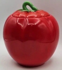 Vintage Pantry Parade Keramik Rot Tomate Keksdose Made in USA - Bild 1 von 17