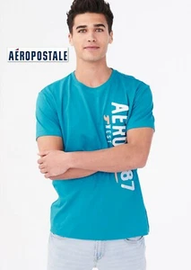 NUEVO CON ETIQUETAS 3XL Azul Aeropostale 100% Algodón Logotipo Gráfico Camiseta XXXL ¡Nueva 3X ¡Genial!¡! - Imagen 1 de 3