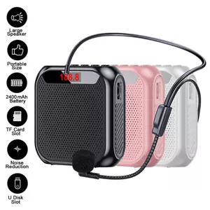 Tragbarer wiederaufladbarer Sprachverstärker für Lehrer Headset Mikrofon Lautsprecher - Bild 1 von 24