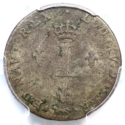 (1738-57)-A PCGS VF 30 Rev Brockage French Colonies Colonial Sou Marque - Image 1 of 3