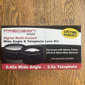 Precision Design Digital Multi-Coated Wide Angle and Telephoto Lens Kit - Picture 1 of 7