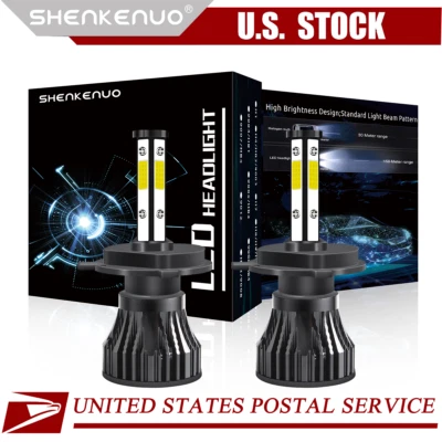 For KIA RIO Sedan 2001-2017 - 6000K 2x 9003 H4 LED Headlight High/Low Beam Bulbs Foto 1 de 4