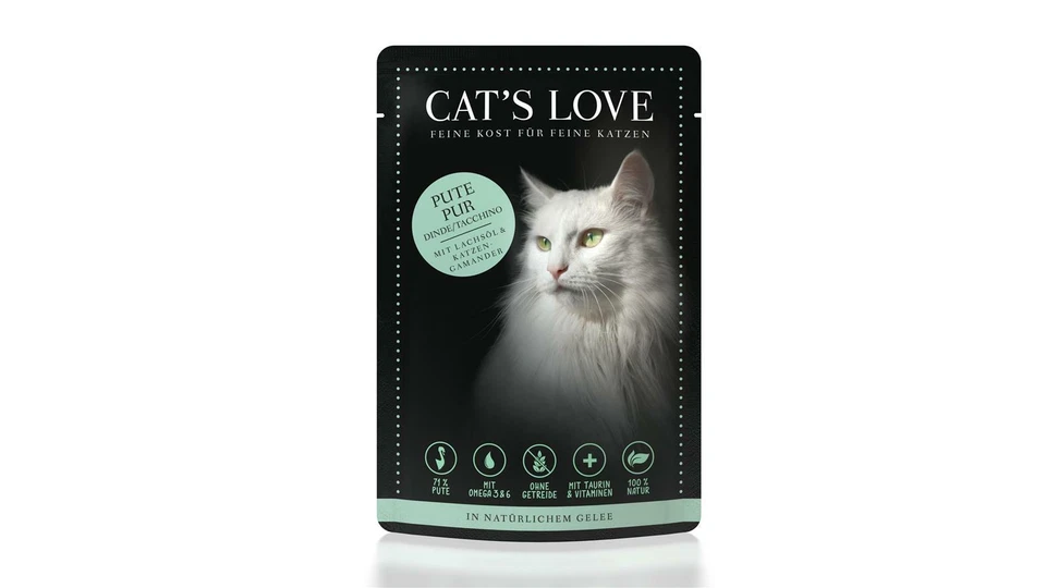 Cat's Love Adult Pute Pur Lachs�l Katzengamander 6x 200g Nassfutter getreidefrei - Bild 1 von 1