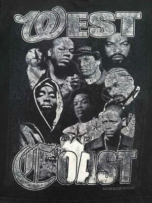 Camiseta de hip-hop vintage Y2K West Coast Foto 1 de 4