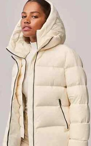 SOIA & KYO Mujer Cassia Repelente al Agua Capucha 750 Relleno Power Down Puffer XL - Imagen 1 de 5