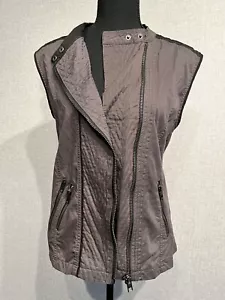 Rhyme SZ XS Women’s Dark Gray Moto Vest Zip Up - Picture 1 of 9