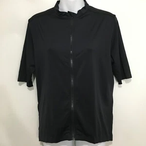 Ykywbike Womens XL Black Bike Cycling Jersey Short Sleeve Full Zip - Picture 1 of 7
