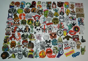 Lot 100 Graffiti Brand Decal STICKERS Laptop Flask Skateboard Helmet Guitar NEW - Picture 1 of 6