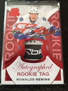 2015-16 Upper Deck The Cup Ronalds Kenins Autograph/Rookie Tag #4/8