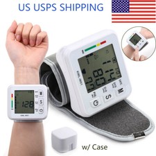 LCD Digital Wrist Blood Pressure Monitor BP Cuff Gauge Automatic Machine Tester
