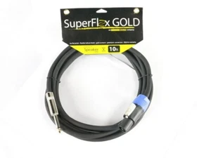Elite Core OSP SFS-10NQ-SD SuperFlex GOLD SFS-10NQ-SD 16 Gauge Twist Lock to 1/4 - Picture 1 of 1