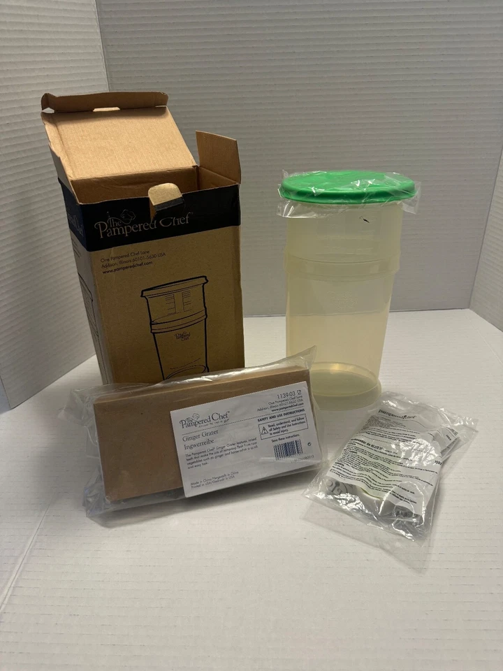 Pampered Chef Herb Keeper & Stripper w/Ginger Grater - Image 1 of 4