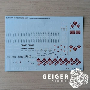 Warhammer 40K Astra Militarum Death Korps of Krieg Transfer Sheet Decals - Foto 1 di 1