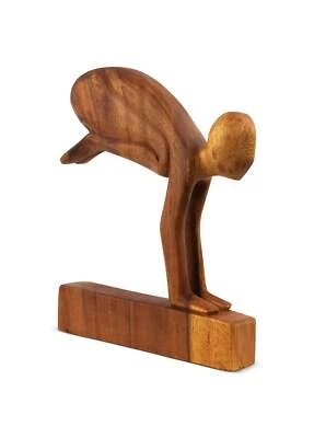 Estatueta decorativa 10" esculpida à mão escultura abstrata estátua "Homem Saltador" - Imagem 1 de 4