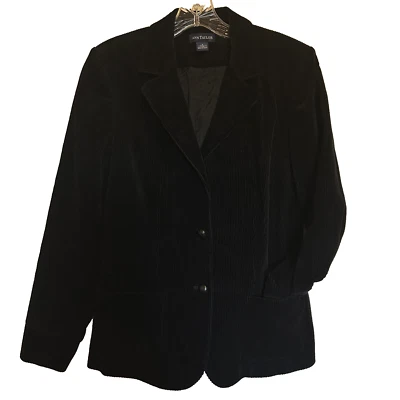 BLAZER MUJER ANN TAYLOR TALLA 4 PANA NEGRA, FORRADO Foto 1 de 4