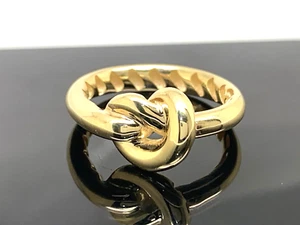Love Knot Ring 14k Yellow Gold Promise Friendship Women's Jewelry Size 6.5 - Picture 1 of 12