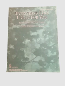 1991 (Everything I Do) I Do It For You Sheet Music By Bryan Adams Vintage - Picture 1 of 5