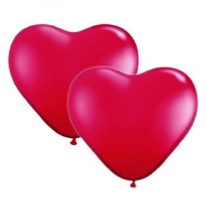 Heart Shaped Balloons, Pack of 10, Various Colours