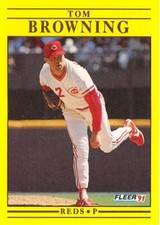 1991 Fleer Baseball #59 Tom Browning  Cincinnati Reds 