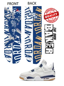 JORDAN 4 SB Navy SOCKS - Picture 1 of 2
