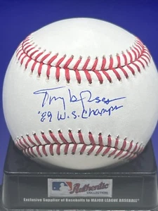 TONY LARUSSA OAKLAND A'S 1989 WS CHAMPS PSA AUTHENTICATED OML BASEBALL - Picture 1 of 2