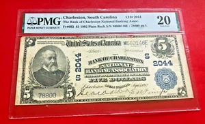 CHARLESTON SOUTH CAROLINA FR#602 1902 PLAIN BACK PMG 20 VERY FINE - Picture 1 of 2
