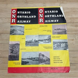 29. April 1962 Ontario Northland Railway System Zeittafel Boot, Zug, Bus B9 - Bild 1 von 8