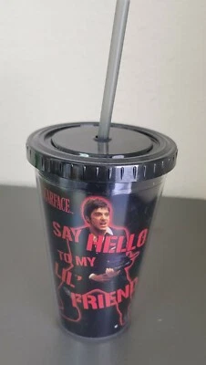 NUEVO vaso aislado Scarface Travel To Go taza pajita Foto 1 de 3