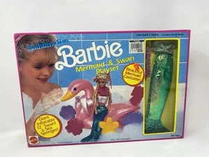 Juego Barbie Mermaid & Swan 1990 nuevo en caja, Mattel #7555 - Imagen 1 de 6