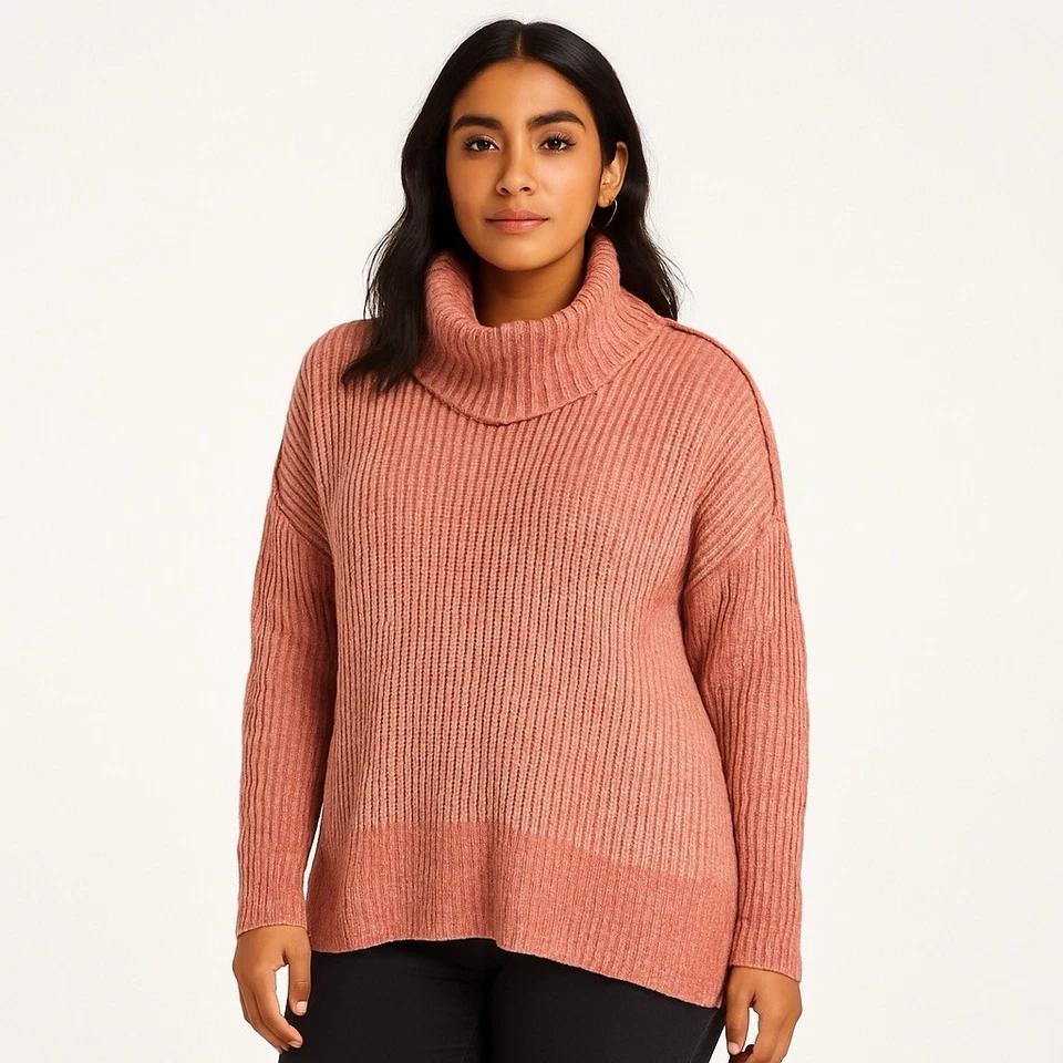 Soft Surroundings Turtleneck – Red and White Stripe, Wool Cotton Blend, Size XL - Image 1 of 4