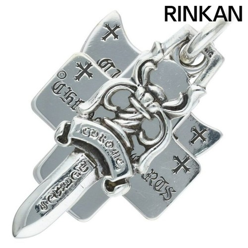 CHROME HEARTS Collana Top Cuori Cromati 3 Ninnoli Tre Tringioli Ciondolo Argento Uomo Us