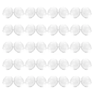  400 pezzi cabochon a cupola in vetro 12 mm cabochon posteriori piatti rotondi trasparenti per foto - Foto 1 di 12