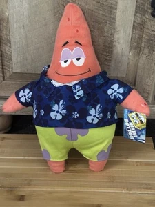 Patrick Plush SpongeBob Square Pants 2012 Bikini Bottom Rare W Tag Hawaiian Rare - Picture 1 of 5