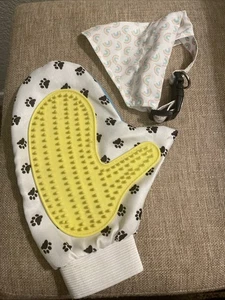 2er Set: Haustierpflege Hund Katze Haar Handschuh und Halsband, Größe S - Bild 1 von 6