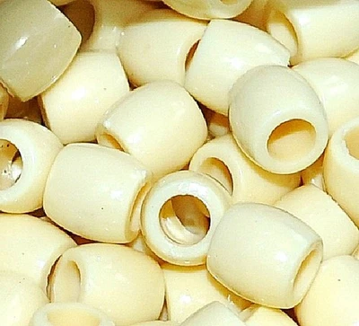 35 pcs big oblong plastic pony beads, 11 x 11.5 mm DIY Craft, Jewellery Making - Image 1 of 3