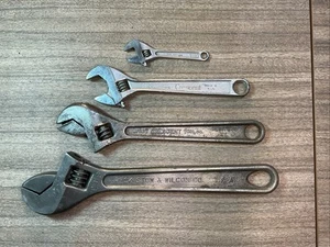 4 CHIAVI REGOLABILI USA-PROTO, MEZZALUNA, PECK STOW & WILCOX -12”, 10”, 8” & 4” - Foto 1 di 12