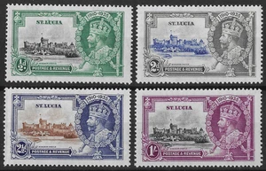 St Lucia 1935 Silver Jubilee Set SG109-112 Mint Cat£21 - Imagen 1 de 2