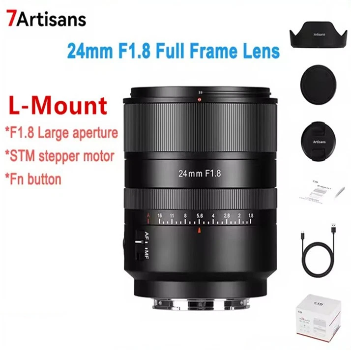 7artisans AF 24mm F1.8 Auto Focus Full Frame Lens for L-Mount Leica Sigma Lumix - Image 1 of 4