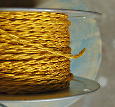 25' Rayon Cloth Covered Twisted Electrical Wire - Vintage Lamp Cord Antique Fans