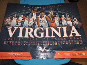 Póster UVA Cavalier equipo femenino firmado/autografiado 2016-17 - Imagen 1 de 7