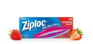 Ziploc Storage Quart 24 Count - Picture 1 of 1
