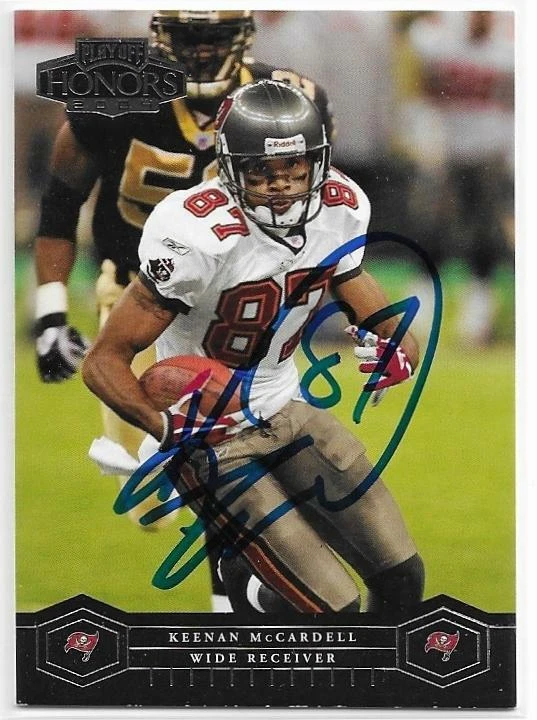 KEENAN McCARDELL Autographed Signed 2004 Playoff card #92 Tampa Bay Buccaneers - Image 1 of 1