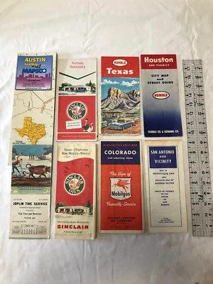 Mapa de viajeros vintage de Colorado, Kansas, Nebraska, Texas Foto 1 de 4