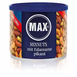 Max MixNuts mit Edamame pikant Hot Chili 250g Dose - Bild 1 von 4