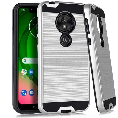 Funda híbrida metálica delgada para teléfono Motorola G7 Optimo XT1952DL  Foto 1 de 1