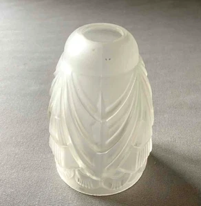 Raro De Colección Art Deco Floral Moldeado Vidrio Esmerilado Tono - Imagen 1 de 4