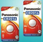 2x CR2016 Knopfzelle Panasonic Lithium-Batterie 3,0 Volt  90mAh 20x1,6mm 3V