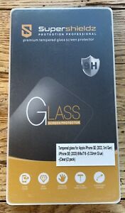 Supershieldz Tempered Glass iPhone SE(2022) (2020) 6, 6S, 7, 8 - Clear (2 pack)